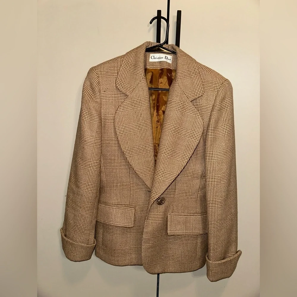 Vintage Christian Dior Women’s Mini Skirt Wool and Alpaca Suit Size 4